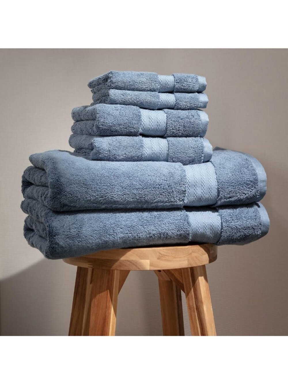 Luxury 100% Organic Cotton Bath Towel Set of 6 | Soft, Absorbent, GOTS Certified